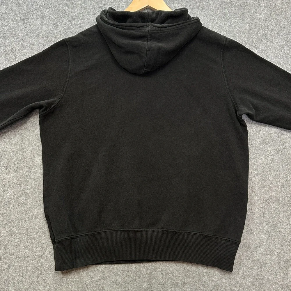 The North Face Hoodie Mens M Black Pullover Logo‎ Fleece Sweatshirt